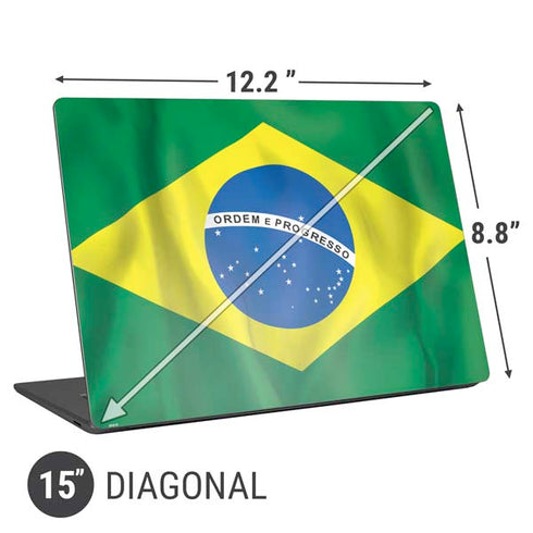Brazil Flag Universal Laptop 15in (12.2 x 8.8in) Skin